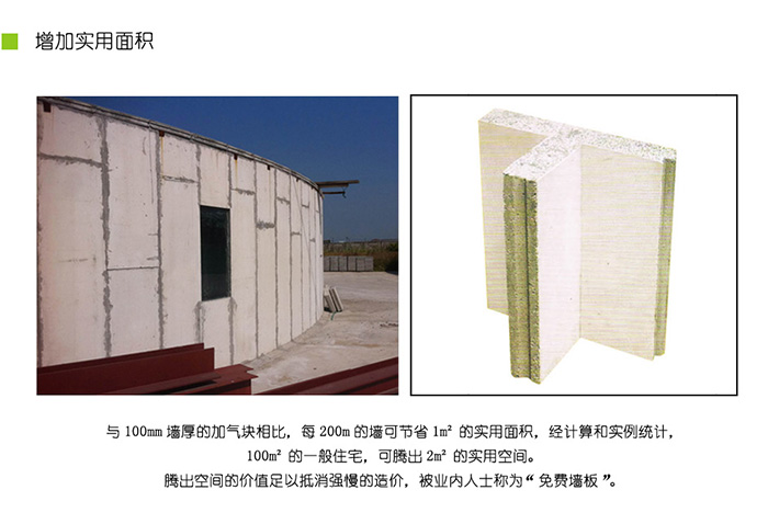 轻质隔墙板增加实用面积